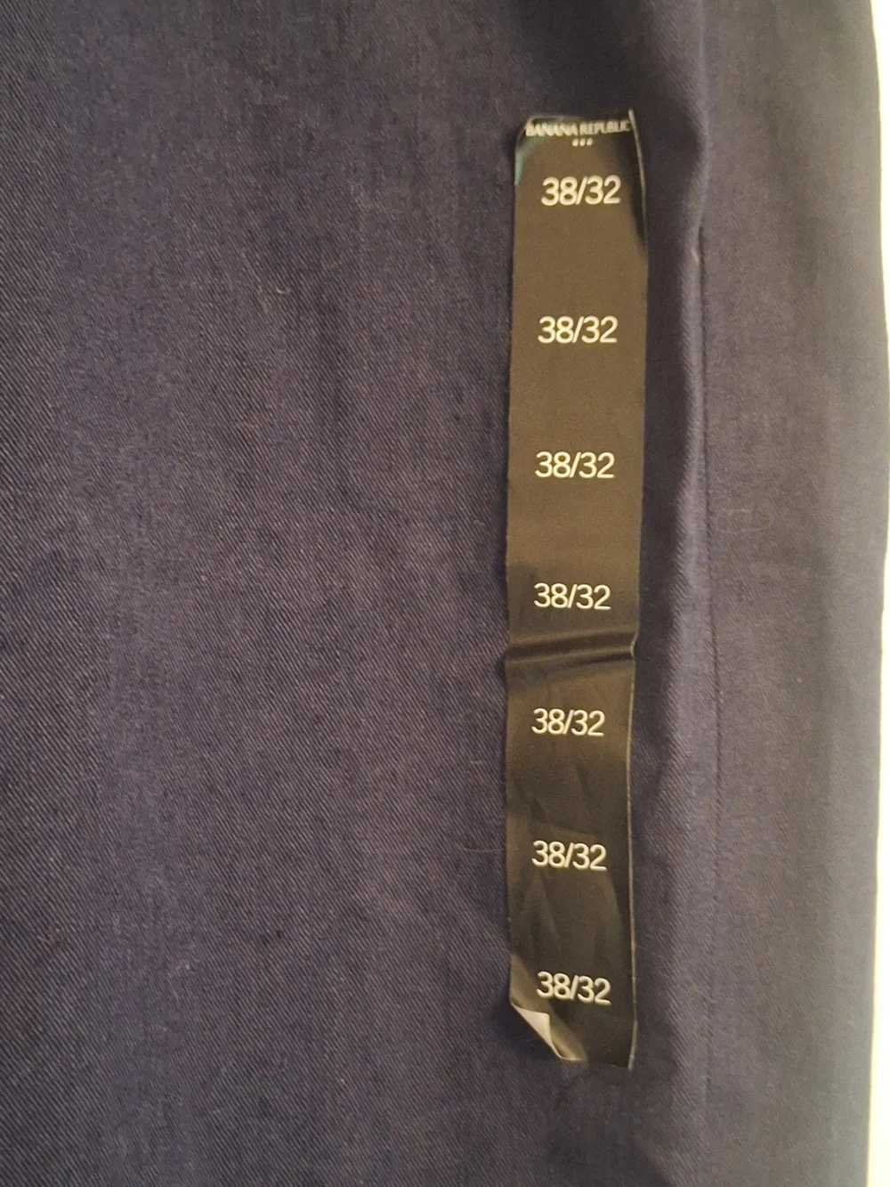 NWT Banana Republic Mens 38 X 32 Navy Blue Linen Blend Pants